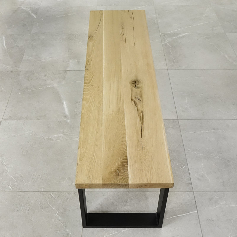 Willie Wood Bench, Unfinished, H49 x W140 x D40cm