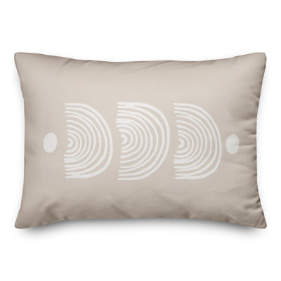 Housse de coussin rectangulaire demi-cercle et insert