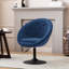 Fauteuil demi-tonneau pivotant en velours l 26,7 po Askerby-2073627293