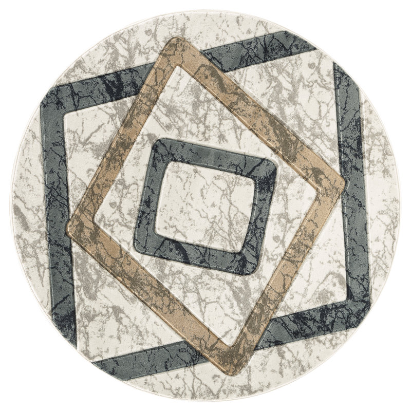 Adonia Abstract Indoor Rug, Round 5'2"