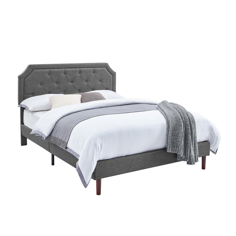 Kinsman Upholstered Platform Bed, Queen, Gray