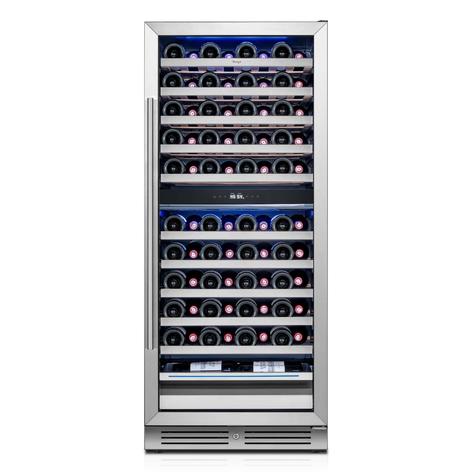 YEEGO Dual Zone 23.4" 89 Bottle Wine Refrigerator Freestanding/Build-in Wine Cooler | Fridge.com