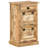 Solid Mango Wood 8 Pair Shoe Rack