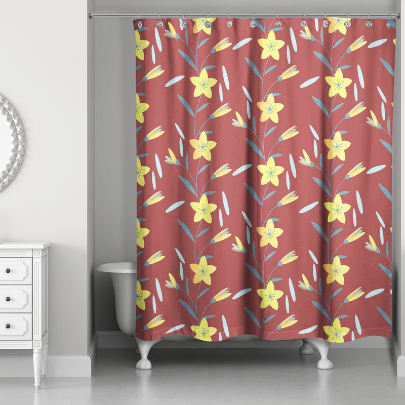 Rideau de douche Roshelle, Rouge