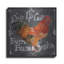 «Rooster On Chalkboard 2» par Art Licensing Studio, art mural en métal