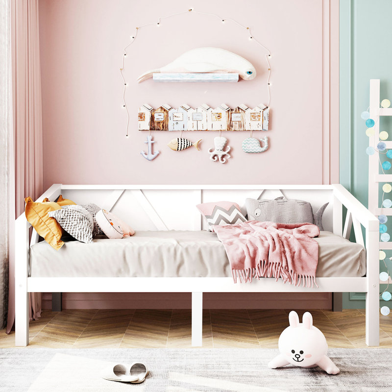 Twin Size White Daybed, Ideal For Sleeping And Sitting, Construction, Under - Bed Storage Option Daybed In Size, With A Clean Elegant Look, Multi Function Different Rooms, Strong Stable