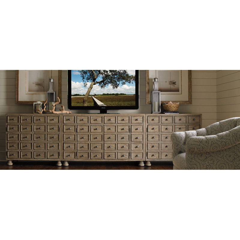 Twilight Bay Andrews Media Console, Distressed Textured Soft Taupe Gray