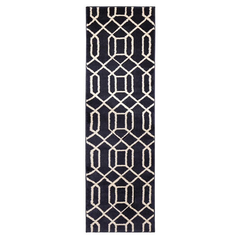 NEWPORT LATTICE NAVY , Runner 60 x 200cm