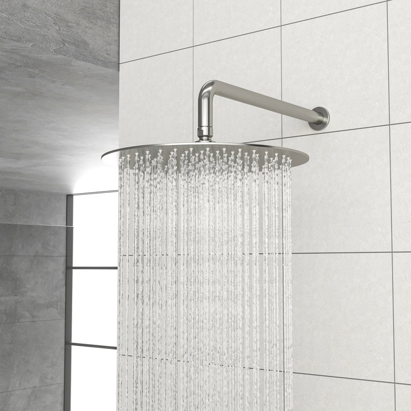 10-Inch Rain Shower Faucet, Brushed Nickel - -Balanced Valve, Wall Mount, Easy Installation & Beam System 10" Rainfall Head, Cleanliness