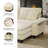 123'' Cloud Modular Couch Sofa, Oversized 3 Seat Comfy Sofa For Living Room, Sectional Couches With Ottoman, Detachable Seat Cushion & Backrest Cover, Chenille Fabric Beige-1688226186