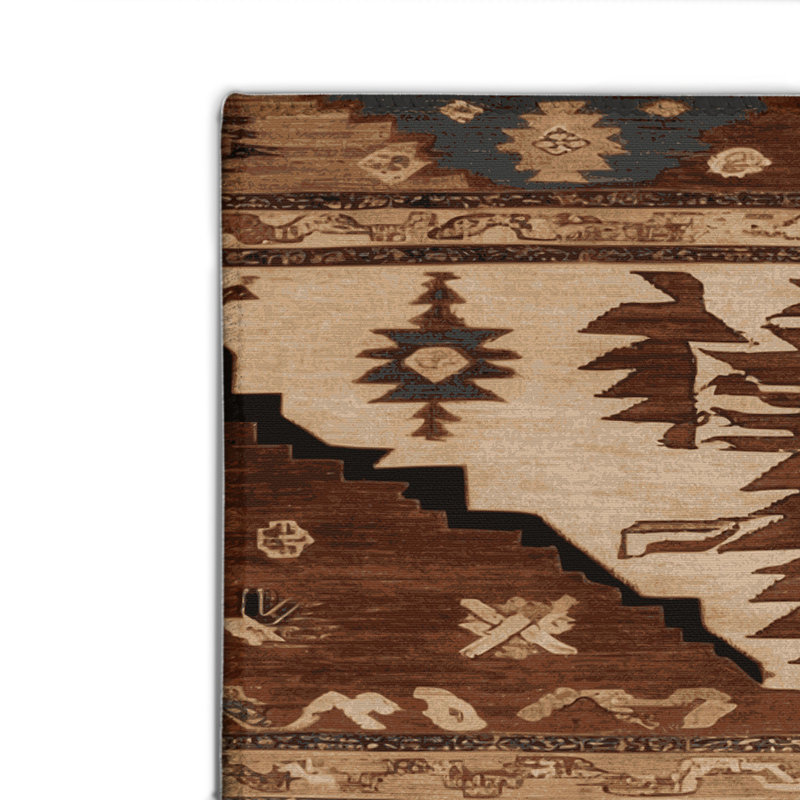 Tapis turc intérieur et extérieur brun, Rectangulaire 2 pi x 3 pi