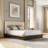 King Size Brown Platform Bed Frame