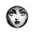Black And Beige Women's Big Eye And Face Themed Woven Floor Carpet-1777155100