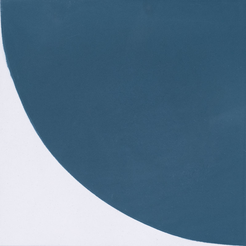 Jardin 8" X 8" Cement Wall & Floor Tile, Navy/White