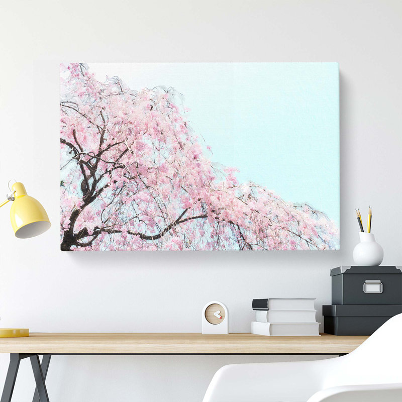 Pink Cherry Blossom Tree - Wrapped Canvas, 50cm H x 76cm W x 3cm D