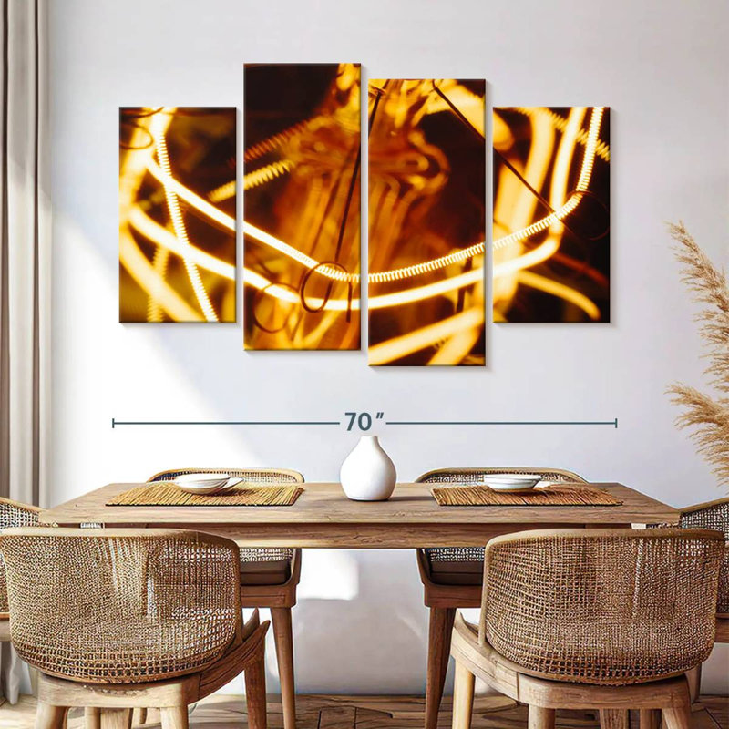 Kerner Golden Filament Lamp, 42" H x 68" W