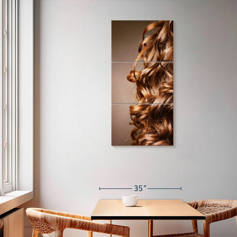 Wavy Red Hair, 62" H x 30" W
