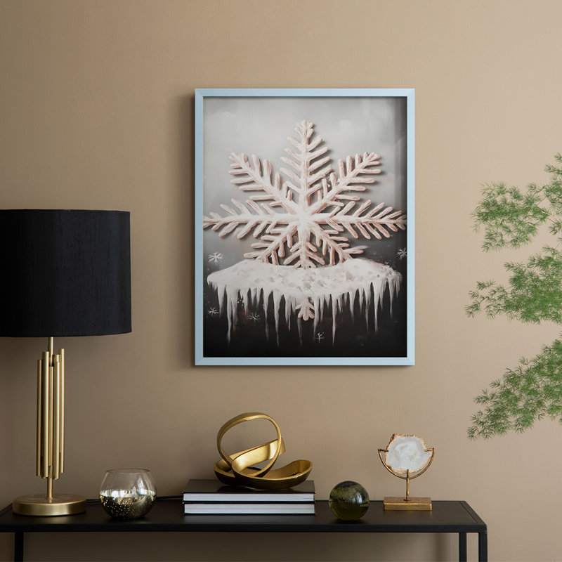Art des Fêtes de Noël - série 2 - CECLIX, reproduction encadrée - bois massif, H 21 po x l 17 po, Bleu