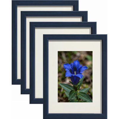 Picture Frames Set with Mat, Semi-Tempered Glass, Wall or Tabletop Display