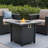28-inch Iron Square Propane Fire Pit Table