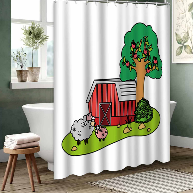 Rideau de douche transparent transparent, rideaux de douche pour la salle de bain avec 12 crochets, 72" L x 78" W