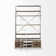 Schlueter 94" Metal and Wood Four Tier Library Bookcase With Ladder