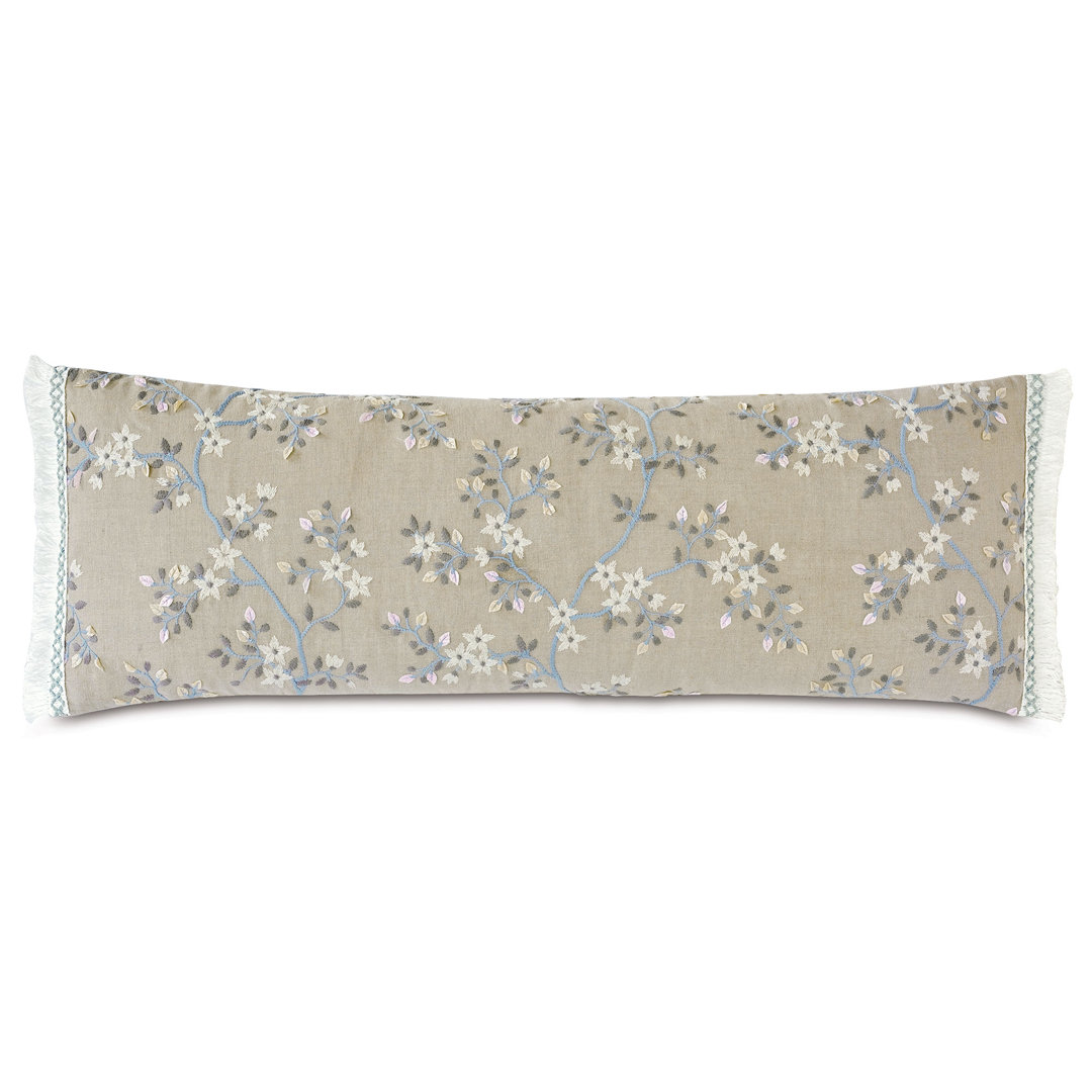 Amberlynn Extra Long Decorative Rectangular Linen Blend Pillow Cover & Insert Eastern Accents
