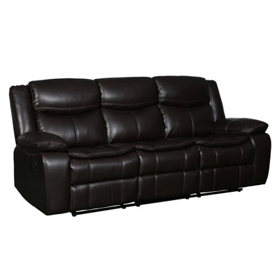 Apollonie 86'' Faux Leather Reclining Sofa