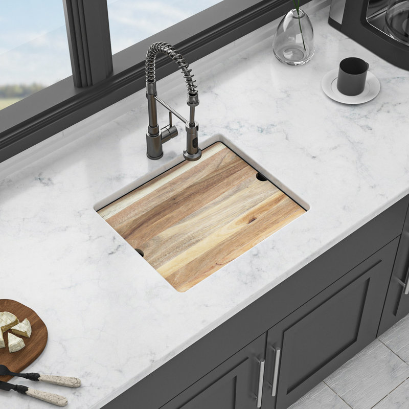 Quartz Kitchen Sink, Granite Composite Workstation Undermount Kitchen Sink, Black