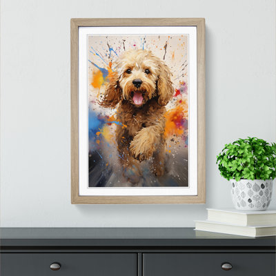 Cockapoo Action - Framed Print