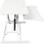 Station de travail blanche à hauteur réglable avec plateau à clavier, vérin pour bureau d'ordinateur portable à mouvement contrôlé, pour ordinateur portable, plateau sur mesure