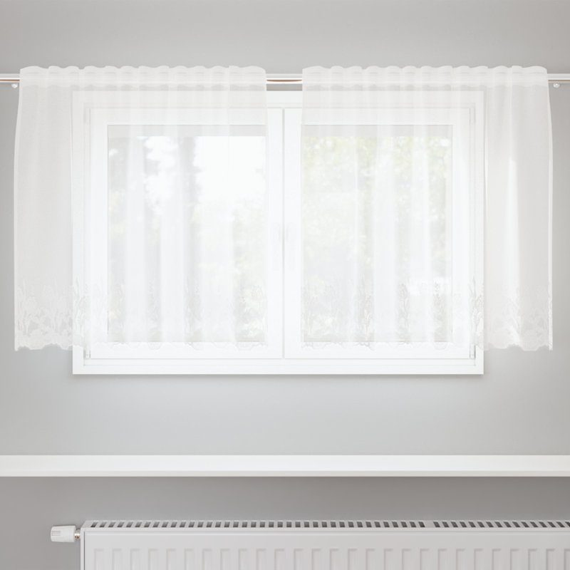 Semi Sheer Curtain Single Panel, 100cm Height  x 150cm Width  