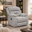 Fauteuil inclinable avec tissu haute performance et accoudoirs rembourrés, gris