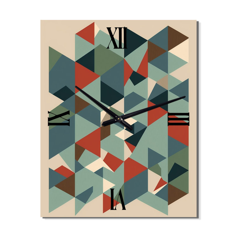 Mid-century Retro Dimensions VII Wall Clock, Medium