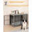 XL Large Dog Crate Furniture, Indoor Dog Kennel Furniture with Barn Door, Wooden Tall Dog Crate, Heavy Duty Dog Cage for Large Dogs, Side End Table, Anti-Chew-778718990-766147003