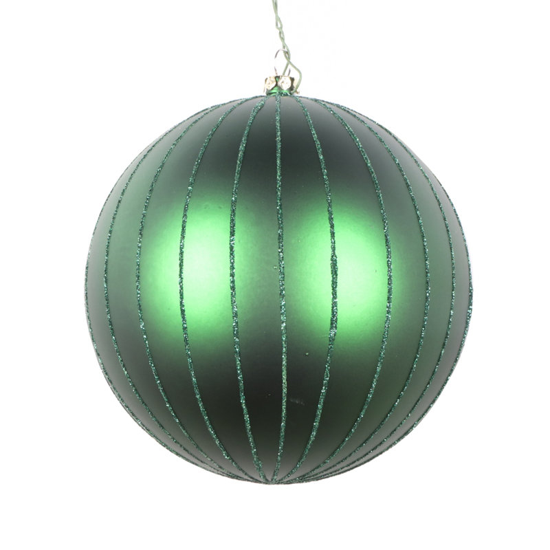 Ornement boule mat scintillante, H 5 po x l 5 po x P 5 po, Émeraude