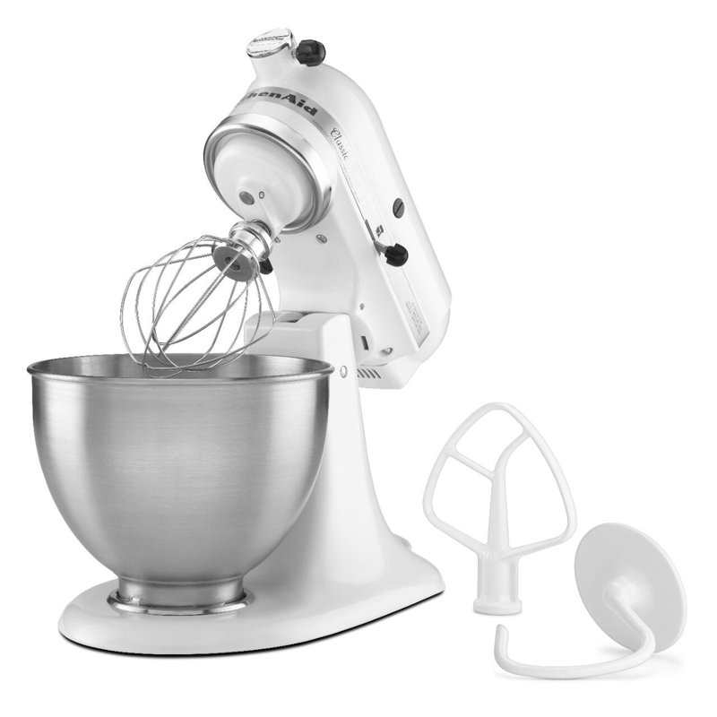 KitchenAid® Classic™ Series 4.5 Quart Tilt-Head Stand Mixer, White