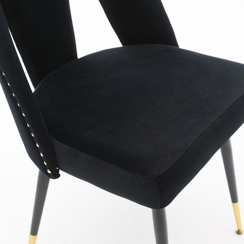 Chaise rembourrée Contemporary, Noir