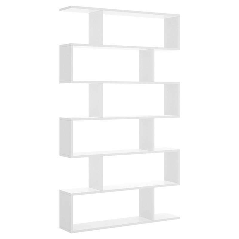 Ayofemi Geometric Bookcase, White