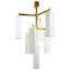 Light Brass Dimmable Murano Frosted Pendant Chandelier-88711036-88711037-88711038