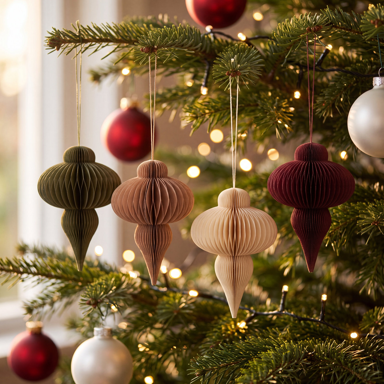 12'' Paper Shatterproof Finial Ornament