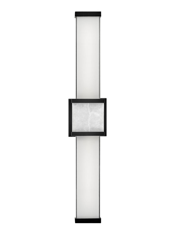 Pietra Luxe Black LED Bath Vanity Light, 24" Integrated