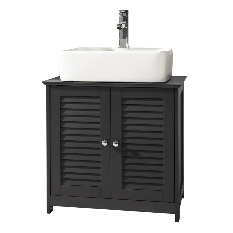 Lyonsdale Freestanding Under Sink Cabinet, Dark Grey