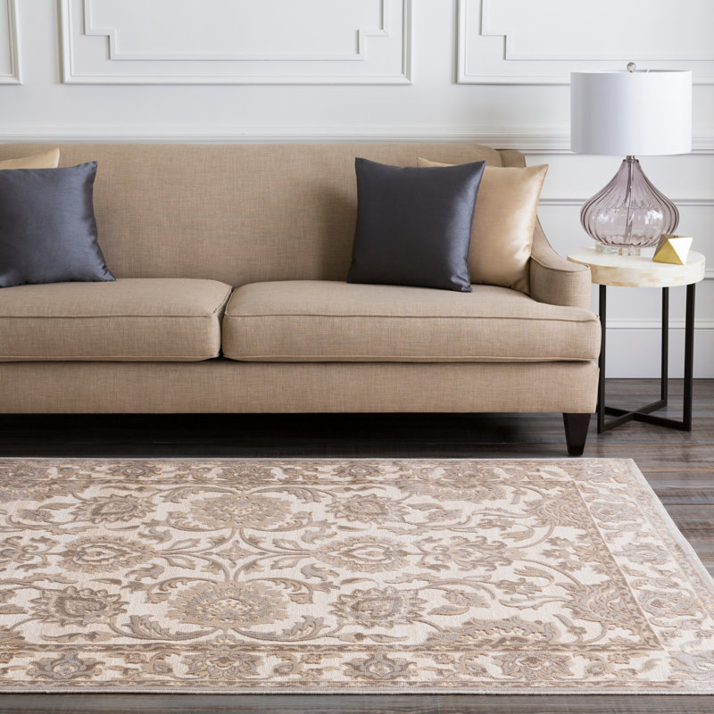Tapis beige / taupe / kaki Desalvo, Rectangle 2 pi 2 po x 3 pi