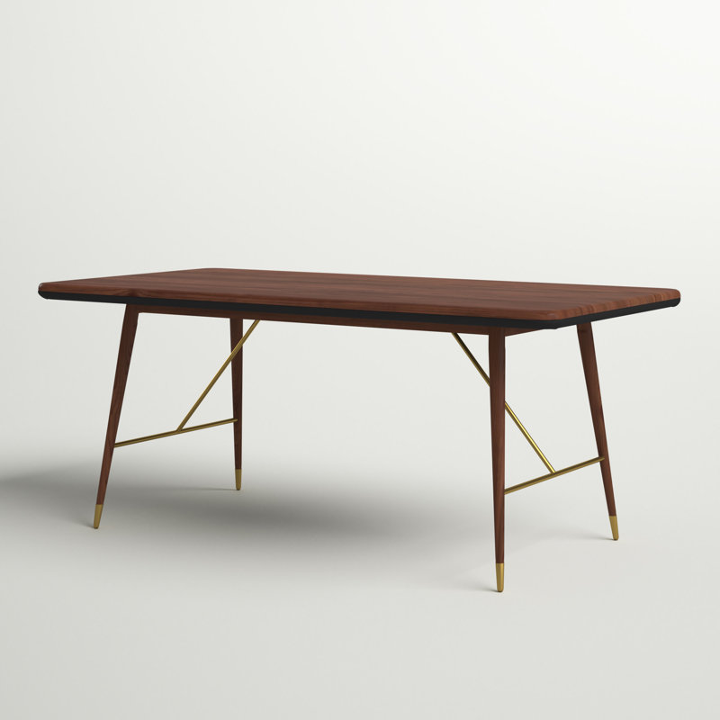 Jaron Walnut Solid Wood Top Dining Table