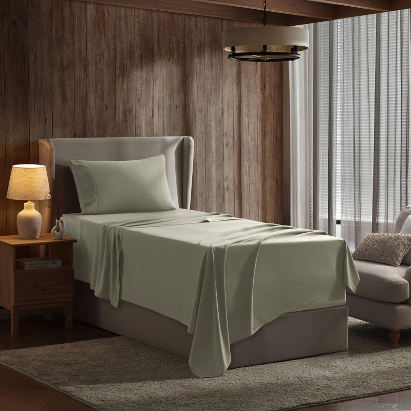 Ensemble de draps ultra doux et respirant Hotel Collection, Très grand simple, Sauge