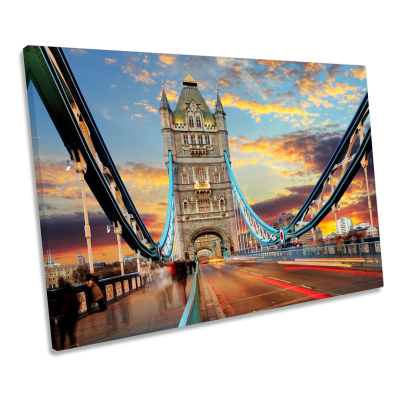 Tower Bridge London Landmark - Wrapped Canvas Print, 81.3cm H x 121.9cm W