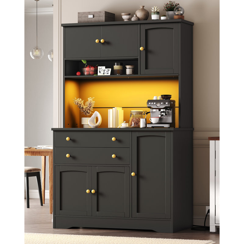 Armoire de rangement avec garde-manger et lumières DEL