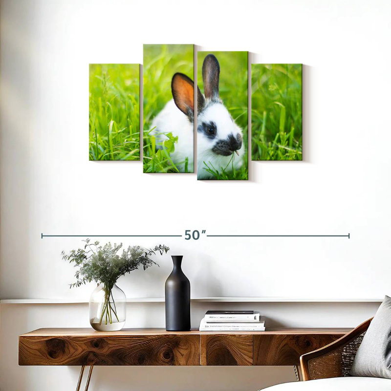 Brampt Grass Munching Rabbit, 22" H x 36" W