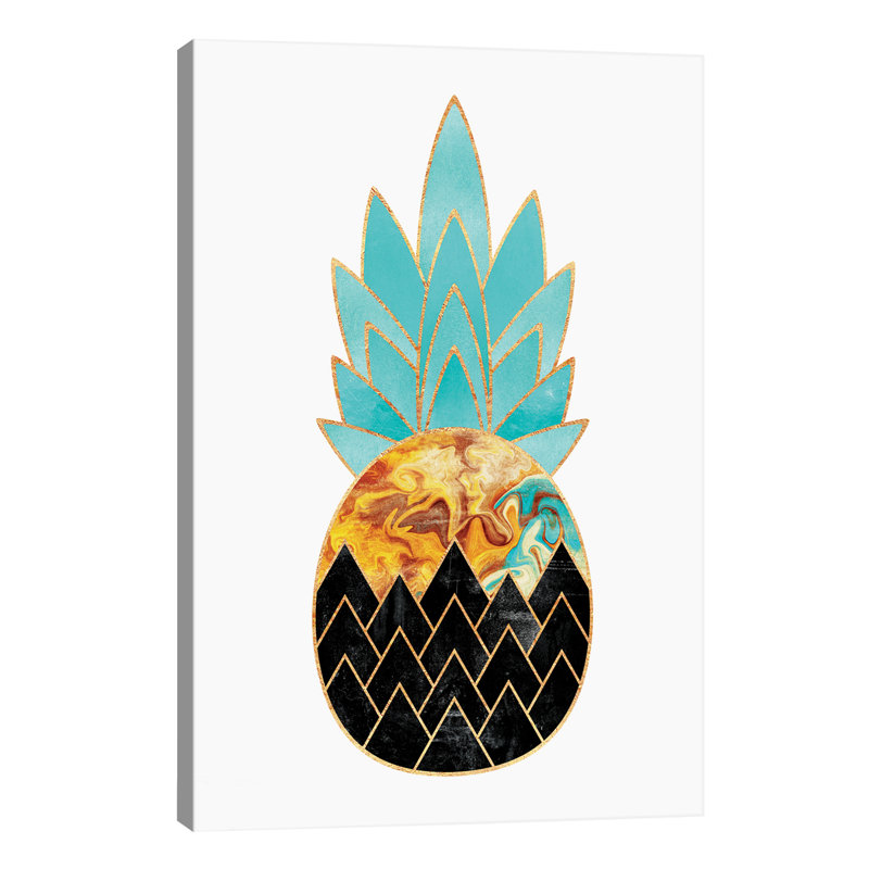 Precious Pineapple III by Elisabeth Fredriksson - Print on Canvas, 66.04 cm H x 45.72 cm W x 1.91 cm D, No Frame